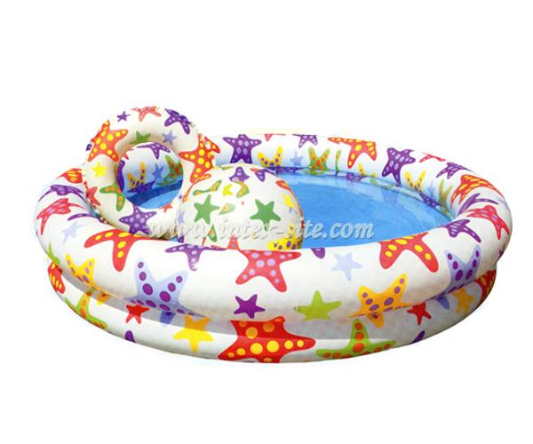 استخر بادی قطر 122 سانتی با توپ و حلقه